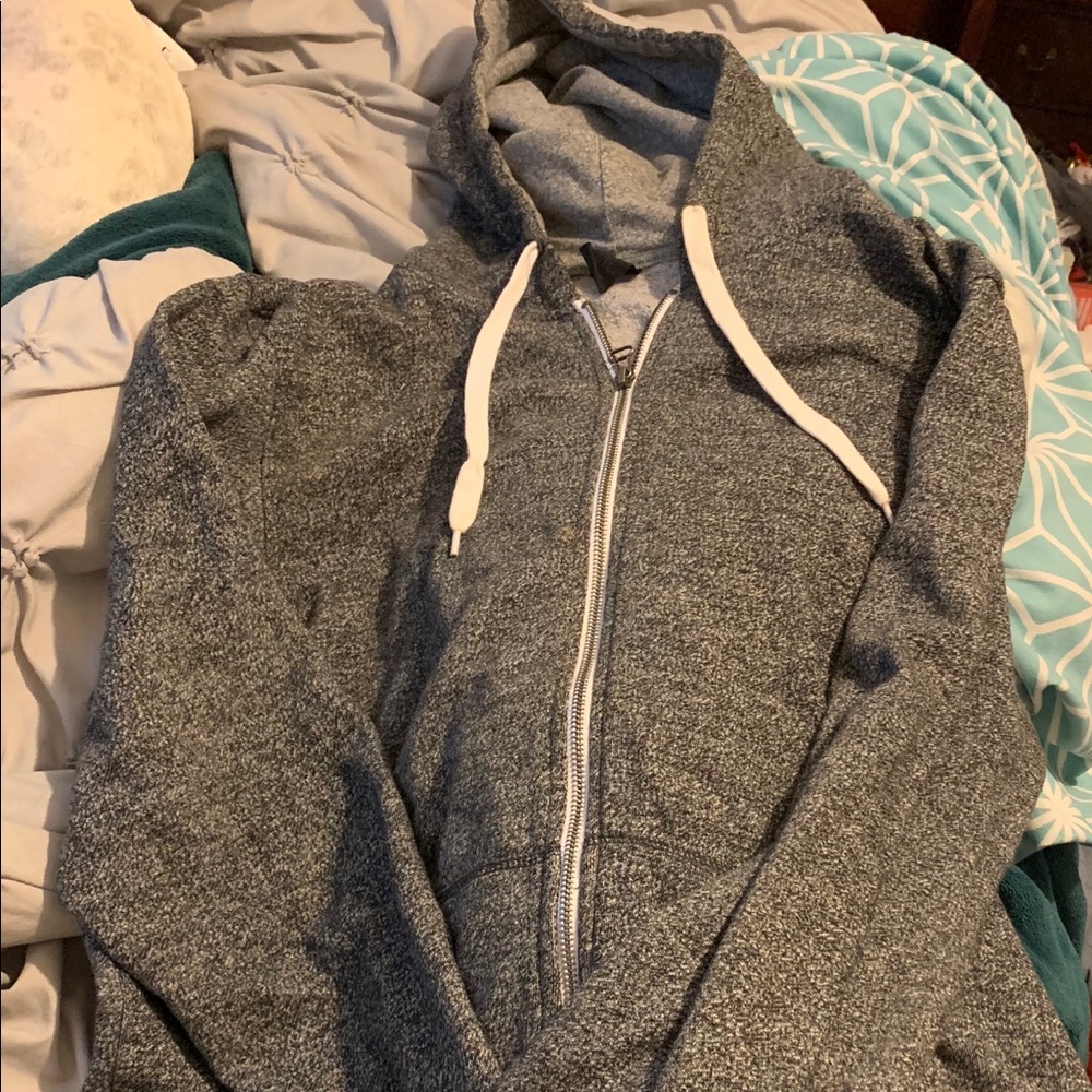 Gray zip up jacket